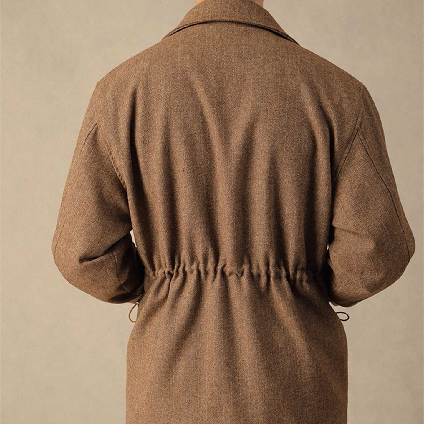 Cappotto lungo caldo in lana coreano